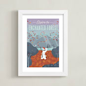 "Disney's Enchanted Forest" - Art Print in Purple Haze by Erica Krystek - Framed