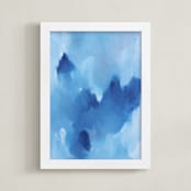 "Blue Drift" - Art Print in Cobalt Blue by Megan Kelley - Framed