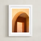 "Day to Day 1" - Art Print in Warm Peachy Yellow by Lisa Sundin - Framed