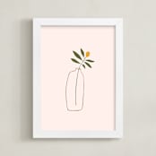 "Malena" - Art Print in Olive by Alex Roda - Framed