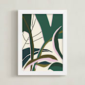 "Botanic" - Art Print in emerald by Anastasia Makarova - Framed