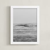 "Pacific Waters" - Art Print in Fog by Em Hale - Framed