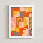 "Possibility" - Art Print in Ochre by Beth Vassalo - Framed