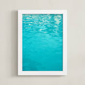"Reset I" - Art Print in Aqua Blue by Irene Suchocki - Framed