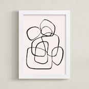 "Abstract line 1" - Art Print in cotton by Cass Loh - Framed