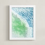 "sandbar" - Art Print in Seafoam Green by Kaitlin Rebesco - Framed