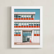 "strolling" - Art Print in Mid Century Rust by Alicia Abla - Framed