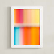 "Melting Popsicles" - Art Print in raspberry by Helen Makadia - Framed