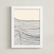 "Rolling Waves II" - Art Print in Deep Ocean by Jayne Alfieri - Framed