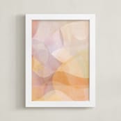 "Soft Contours" - Art Print in Blush by Dawn Smith - Framed