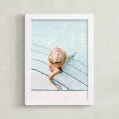 "floppy hat" - Art Print in Poolside Blue by Alicia Abla - Framed