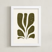 "Growth II" - Art Print in Olive Green by Alisa Galitsyna - Framed