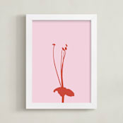 "Flower II" - Art Print in Blush by letterfix - Framed