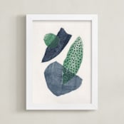 "Earth & Sky II" - Art Print in Forest Green by Alisa Galitsyna - Framed
