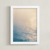 "light dance" - Art Print in Teal by Courtney Crane - Framed