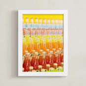 "Pop" - Art Print in vibrant orange by Erin Savage - Framed