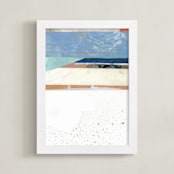 "The Weight of the Sky" - Art Print in Denim by Erin McCluskey Wheeler - Framed