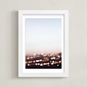 "Warm Evening II" - Art Print in City Sky by Caroline Mint - Framed