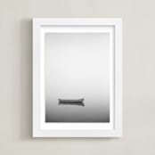 "Solitude In Fog II" - Art Print in Grey Sea by Jennifer Morrow - Framed