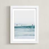 "Hermosa Blue II" - Art Print in water by Mike Sunu - Framed