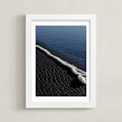 "Negative Space: Shoreline II" - Art Print in Slate by Jessica C Nugent - Framed