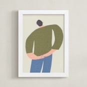 "Stretch 2" - Art Print in Olive by Elliot Stokes - Framed