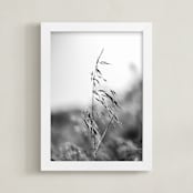 "Dancing grass" - Art Print in Mist by Magdalena Kucova - Framed