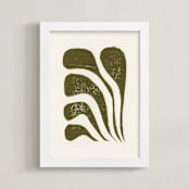 "Growth I" - Art Print in Olive Green by Alisa Galitsyna - Framed