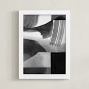"Construct 33" - Art Print in Black & White by Ashleigh Ninos - Framed