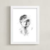 "Whirlwind" - Art Print in Black & White by Jess Blazejewski - Framed