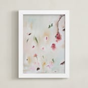 "Lost and Found" - Art Print in Taupe by Mary Ketch - Framed