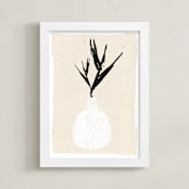 "Centerpiece" - Art Print in Beige by AK Graphics - Framed