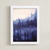 "misty forest" - Art Print in Winter by Katy Abraham - Framed