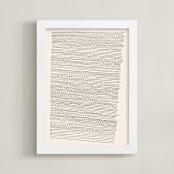 "Waves Study" - Art Print in Antique White by Jayne Alfieri - Framed