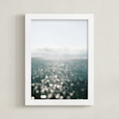 "Pamlico Sparkle" - Art Print in Blue Gray by ALICIA BOCK - Framed
