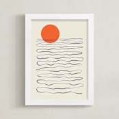"Infinite Expectation" - Art Print in Tangerine by Adelyn T. - Framed