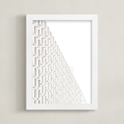 "Urban Alabaster" - Art Print in Stone White by Tania Medeiros - Framed