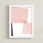 "Settling 2" - Art Print in Blush by Francesca Iannaccone - Framed