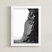 "basalt" - Art Print in steel grey by Alicia Abla - Framed