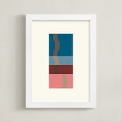 "Rise 1" - Art Print in Peach by Baumbirdy - Framed
