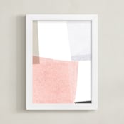 "Settling 1" - Art Print in Blush by Francesca Iannaccone - Framed