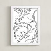"Cloud Formations 2" - Art Print in Ink by Harrison Tenzer - Framed
