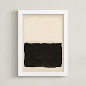 "Good Morning. Good Night." - Art Print in Tan by Dawn Smith - Framed