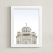 "Castle in the Sky" - Art Print in Mint by Laura Bercovich - Framed