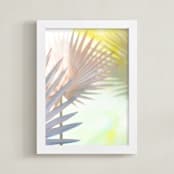 "electric palms" - Art Print in modern mauve by Alicia Abla - Framed