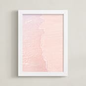 "Gentle Duality" - Art Print in Blush by Tania Medeiros - Framed