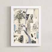 "Mountains" - Art Print in cool air by Sumak Studio - Framed