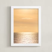 "The Golden Hour" - Art Print in Golden Yellow by Lisa Sundin - Framed