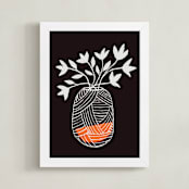 "Petiole" - Art Print in Nectarine by Marabou Design - Framed