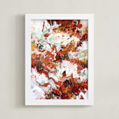 "Safe with Her Joy" - Art Print in Rust by Marcy Parks - Framed